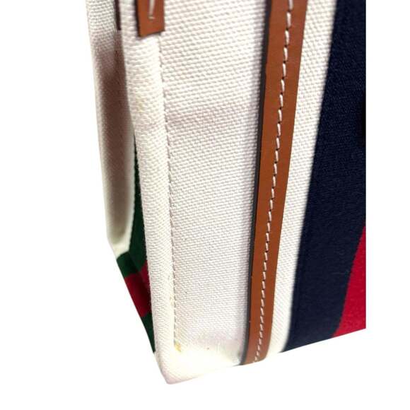Pre-owned Gucci Interlocking G Mini Tote Bag Shoulder Canvas 727735 White Wom... - Picture 14 of 16
